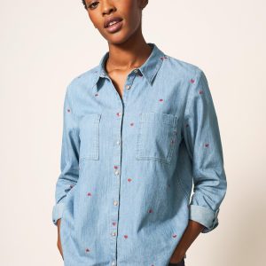 Stand Out From The Crowd Emilia Heart Emb Shirt